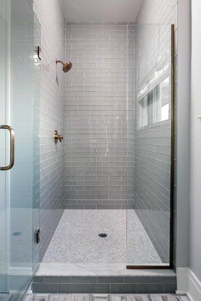 Glass Subway Tile Bathroom, Glass Tile Shower, Subway Tile Showers, Marble Tile Bathroom, Subway Tiles Bathroom, Home Bunch, Master Bath Ideas, Glass Subway Tile, Bathroom Tile Ideas