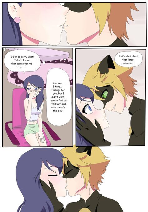 Comics Ladybug, Ladybugs Movie, Miraculous Ladybug Kiss, Miraculous Comics, Curiosity Killed The Cat, Miraculous Ladybug Wallpaper, Cat Comics, Miraculous Ladybug Fanfiction, Super Cat