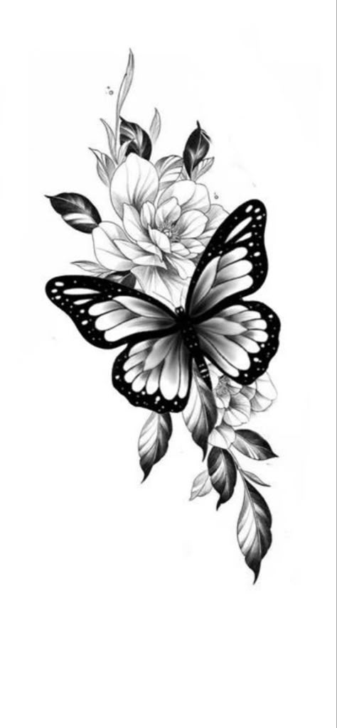 Purple Butterfly Tattoo Designs, Butterfly Lily Tattoo, Cover Up Tattoos Butterfly, Tattoo For Thigh For Women, Butterfly Hip Tattoos Women, Side Tattoos Women Ribs Unique, Flowers Butterfly Tattoo, Side Thigh Tattoos Women, Side Body Tattoos