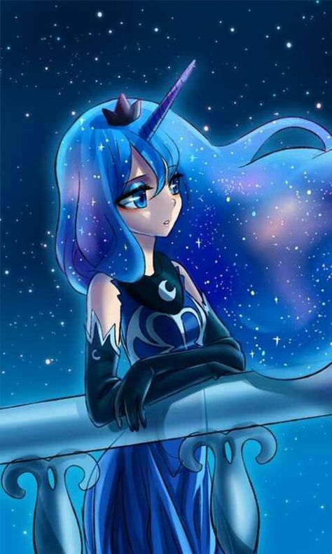 Luna human version ☺ Putri Celestia, Luna Anime, Celestia And Luna, My Little Pony Poster, My Little Pony Princess, Princess Twilight Sparkle, My Little Pony Wallpaper, My Lil Pony, My Little Pony Comic