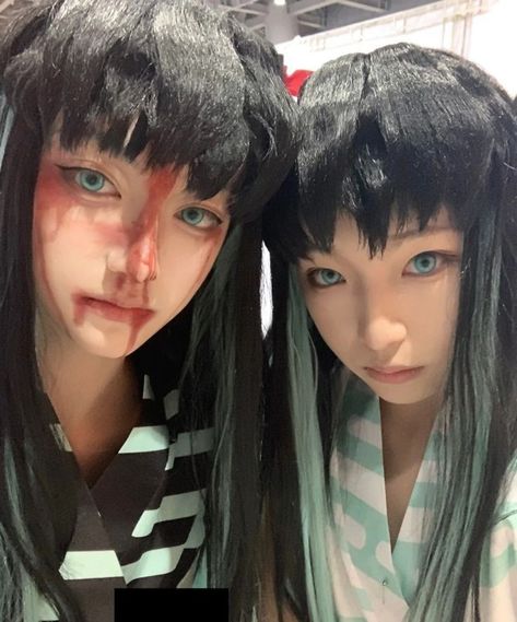 Fem Muichiro, Enmu Cosplay, Muichiro X Yuichiro, Yuichiro And Muichiro, Muichiro Cosplay, Muichiro And Yuichiro, Tokito Twins, Cosplay Makeup Tutorial, Nezuko Cosplay