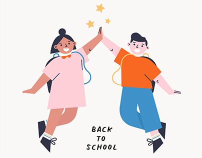 Flat Design Colors, Back To School Vector, Kids Graphic Design, School Vector, School Illustration, Flat Design Illustration, Colorful Illustration, Funny Illustration, Education Design