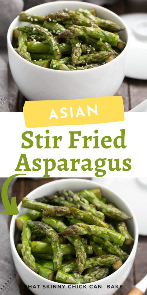 Asian Stir-Fried Asparagus with a few simple pantry ingredients transforms this spring vegetable into a delicious, memorable side dish without much effort!! Stir Fry Asparagus Recipes, Healthy Asian Vegetable Recipes, Stir Fry Asparagus, Chinese Asparagus Recipe, Asparagus Fried Rice, Asian Asparagus Recipes, Stir Fried Asparagus, Asian Chicken And Asparagus Recipes, Asparagus Chinese Recipes