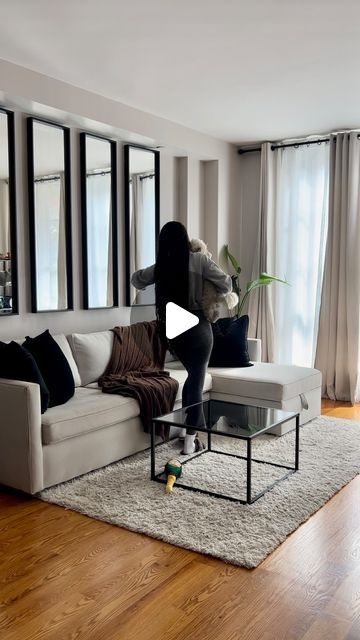 J I H A N on Instagram: "*Items can be found in my storefront through the link in bio under “My Home Finds”*⬇️ Here’s how I made apartment upgraded to my NYC living room with a few changes. Im a firm believer that making small tranformations in your apartment/home decor can make the world of difference in your space feeling more cozy and efficient. I got all home decor items from amazon (strip lights, down pillow inserts, pillow covers, and knit throw blanket). Feel free to incorporate some of these apartment upgrade ideas into your living space! . . . #apartmentmakeover #apartmentupgrades #apartmentupdates #apartmentupgradeideas #amazonhomefinds #amazonhomedecor #beforeandafter #beforevsafter #diyhomedecor #apartmenttransformation #hometransformation #renterfriendly #Livingroomin Minimalist Apartment Decor Ideas, Trailer Living Room Ideas Single Wide, Efficiency Apartment Ideas, Rental Home Decorating, Nyc Living Room, Appartment Decor Ideas, Decorating A Small Living Room, Apartment Upgrades, Living Room Ideas Apartment