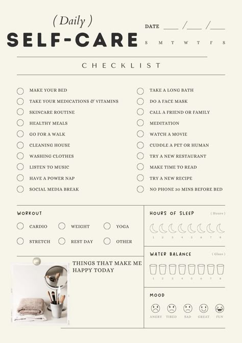 Self Care Checklist for you girls 💕 Make sure that you take care yourself before others 💫 #selfcare #selfcarelist #checklist #dailychecklist #selflove #takecare #planner #journal That Girl Planner, That Girl Checklist, Self Care Checklist Free Printable, Skin Care Checklist, Selfcare List, Take Care Yourself, Selfcare Checklist, Self Care List, Selfcare Planner