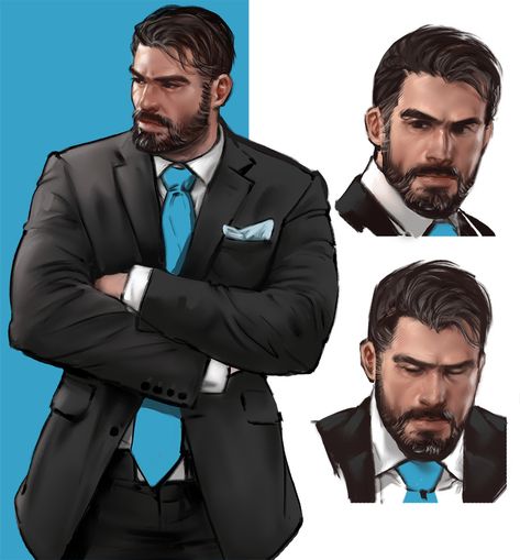 Suit Character Design, Suit Drawing, Herren Style, Art Of Man, Man Character, Character Design Male, Urban Fantasy, Gay Art, Male Art