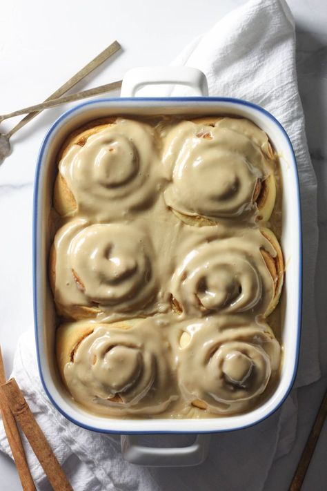 Small-Batch Maple Cinnamon Rolls | Dough-Eyed Maple Cinnamon Rolls, Cinnamon Roll Frosting, Cozy Recipes, Denver Food, Maple Cookies, High Altitude Baking, Maple Frosting, Pumpkin Cinnamon Rolls, Roll Recipes