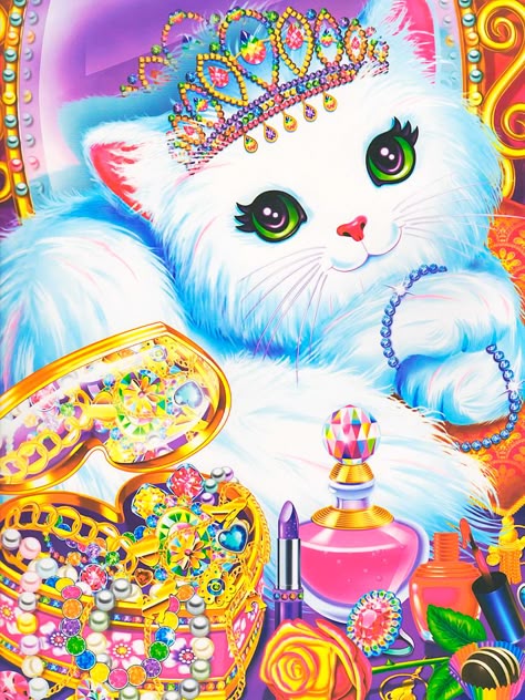 Lisa Frank Kitten Cuddle, Lisa Frank Stickers, Image Chat, Girly Tattoos, Lisa Frank, 90s Kids, Pics Art, Cat Art, A Cat