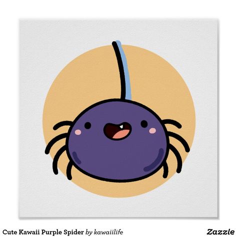 Kawaii Spider, Spider Cartoon, Spider Drawing, Monster Pictures, Tattoo Flash Sheet, Cute Kawaii Animals, Character Creator, Kawaii Gifts, Spider Art