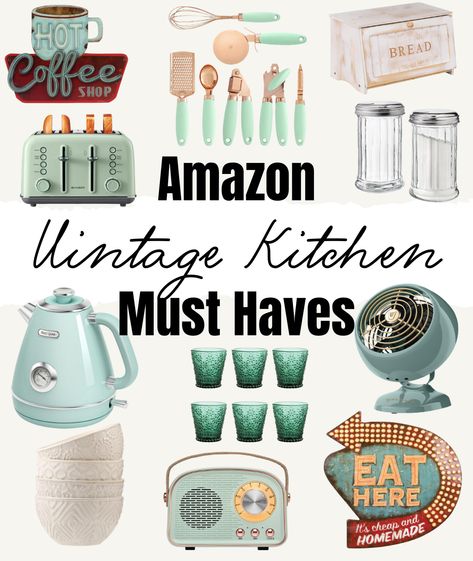 Vintage kitchen decor, vintage kitchen aesthetic, vintage kitchen must have, vintage kitchen ideas, vintage kitchen utensils, vintage kitchenware, vintage kitchen aesthetic modern, vintage kitchen aesthetic cozy, vintage kitchen aesthetic eclectic Kitchen Aesthetic Modern, Kitchen Aesthetic Vintage, Kitchen Aesthetic Cozy, Vintage Kitchen Aesthetic, Thrifted Kitchen, Kitchen Ideas Vintage, Modern Vintage Kitchen, Vintage Kitchen Ideas, 1950s Kitchen Decor