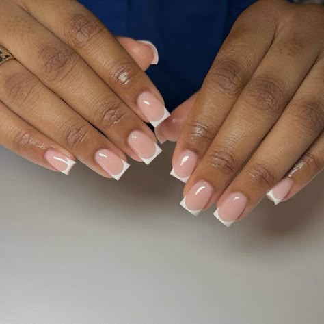 French Tip Regular Nails, Sharp Square French Tips, Naglar French Tip, Short White Tip Nails, Short White French Tip Nails, Bridal Nails French, Elegant Touch Nails, Sharp Nails, Acrylic Toe Nails