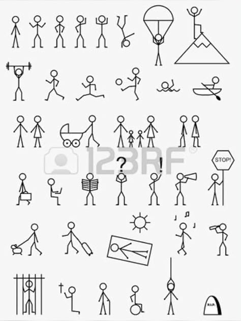 And Sign Symbol, Stickmen Drawings, Flip Books Diy, Sketch Notes Doodles, Drawing Planner, Banner Doodle, Stick Men Drawings, Visual Note Taking, Funny Stick Figures