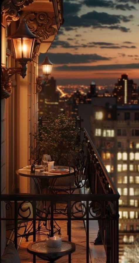 Lights In The Dark, Balcony Decorating Ideas, Relaxing Photos, City View Night, Cozy Nooks, View Photography, Apartment Balcony, Apartment Balcony Decorating, Photography Guide