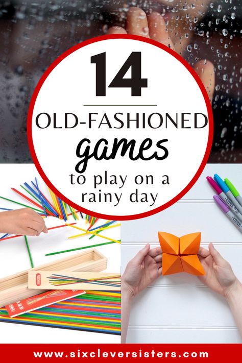 Old Fashioned Games, Games To Play With Kids, Indoor Games For Kids, Stuck Inside, Fashion Family, Indoor Fun, On A Rainy Day, Diy Games, Indoor Games