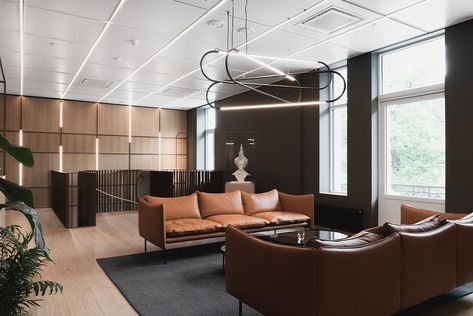 Boston Consulting Group - Office, Norway on Behance Banks Office, Vip Lounge, Office Lounge, Lounge Design, Interior Architect, Swedish Design, Corporate Office, Office Interior Design, Modern Office