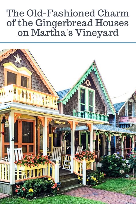 A must do on Martha's Vineyard is to visit the gingerbread cottages in The Campground in Oak Bluffs. So much old-fashioned charm! #oakbluffs #marthasvineyard #newengland Marthas Vineyard Things To Do, Marthas Vineyard Vacation, Things To Do In Summer, Vineyard Vacation, Interesting Houses, Colorful Homes, Massachusetts Travel, Oak Bluffs, New England Travel