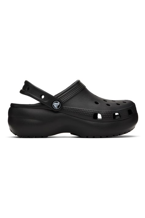 Unisex Crocs in all sizes and colors. You can match with friends and family, or if you like to enjoy being comfortable ; Crocs are just what you need! Crocs Black Platform, Platform Crocs Black, Plain Crocs, Black Platform Crocs, Chanclas Crocs, Crocs Platforms, Crocs Outfit Men, Crocs Platform Clog, Crocs For Women