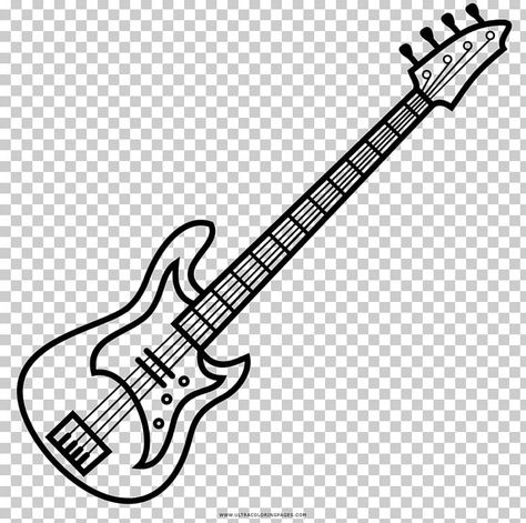 Bass Guitar Drawing Simple, Bass Guitar Drawing, Bass Guitar Art Drawing, Bass Guitar Sketch, Bass Sketch, Eletric Gutair Drawings, Bass Drawing, Electric Guitar Template, Electric Guitar Png