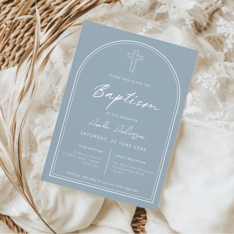 Baptism Invitations For Boys, Boy Baptism Invitations, Baptism Invitation Card, Baptism Invitation For Boys, Christening Invitations Boy, Minimalist Invitation, Christening Party, Baby Boy Baptism, Baptism Cards