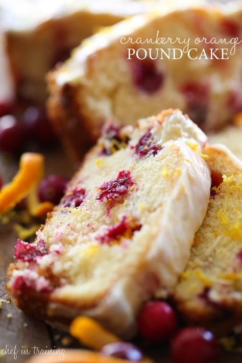 Cranberry Orange Pound Cake from chef-in-training.com ...This Pound Cake is so moist and is perfect for the winter and holiday season! Cranberry Pound Cake, Cranberry Orange Pound Cake, Lemon Blueberry Pound Cake, Orange Pound Cake, Pound Cake Recipe, Cranberry Recipes, Cranberry Orange, Köstliche Desserts, Pound Cake Recipes