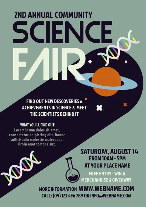 180+ Science Fair Flyer Customizable Design Templates | PosterMyWall Science Fair Poster Ideas, Science Conference Poster, Science Club Poster, Science Festival Poster, Science Fair Poster Design, Ad Template Design, Science Folder Design, Stem Poster Design, Science Event Poster