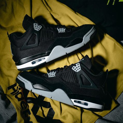 Jordan 4 Black Canvas, Balenciaga Adidas, Jordan 4 Black, Adidas Boots, Jordan 4s, Cheap Sneakers, Balenciaga Sneakers, Air Jordan 4, Aesthetic Shoes