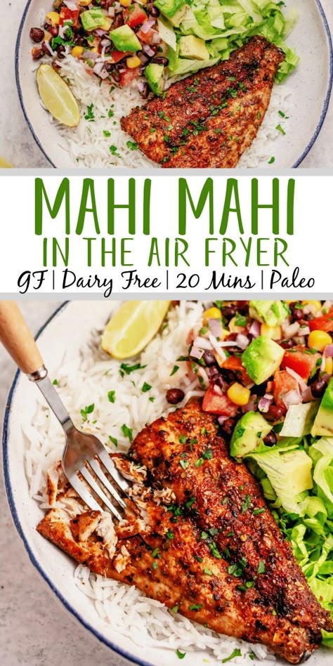 Air Fryer Mahi Mahi, Air Fryer Fish Recipes, Hearty Recipes, Homemade Seasoning, Fish Dinner Recipes, Easy Fish Recipes, Lean And Green Meals, Fish Recipes Healthy, Easy Air Fryer