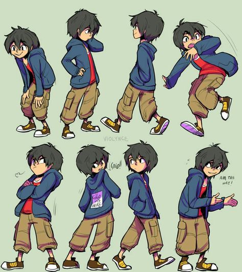 Character Design Teen, Hiro Big Hero 6, Character Turnaround, Animation Character, Animation Reference, Character Poses, Game Character Design, Character Design Animation, Big Hero 6