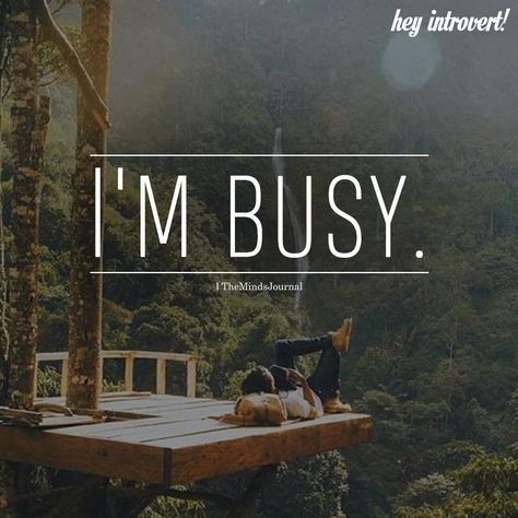 Busy People Quotes, Quotes About Attitude, Relax Quotes, Introvert Quotes, Genius Quotes, I'm Busy, Study Motivation Quotes, Ha Ha, Introverted