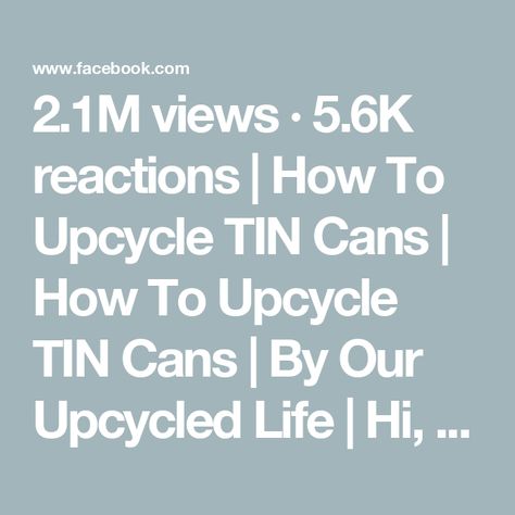 2.1M views · 5.6K reactions | How To Upcycle TIN Cans | How To Upcycle TIN Cans | By Our Upcycled Life | Hi, Dieter here from Our
Upcycled Life. Today is all about upcycling tin cans into
wall pockets. These are so adorable and I make a few of
them so make sure you stick through to the end so you can
see how they all turn out. You want to make sure you take the
top and the bottom out of the tin cans and then I have a vice
and you can squish them together with the vice. If you
don't, you can also use your hands and a rubber mallet. I'm
going to drill a hole in the back. Make sure the seam is at
the back or you can also drill holes in the sides depending on
how you want to hang it. I always spray them with a spray
primer. If you don't, they'll have a tendency to leech rust.
The first one I'm Christmas Tree Decorating Tips, Tin Cans, Diy Crafts For Home Decor, Wall Pockets, Tin Can, To The End, Decorating Tips, Craft Ideas, Tin