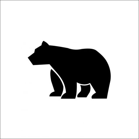 Black Bear Outline, Bear Outline, Bear Icon, Palm Tree Icon, Black Social Media Icons, Zoo Logo, Sleepy Bear, Bear Vector, Bear Silhouette