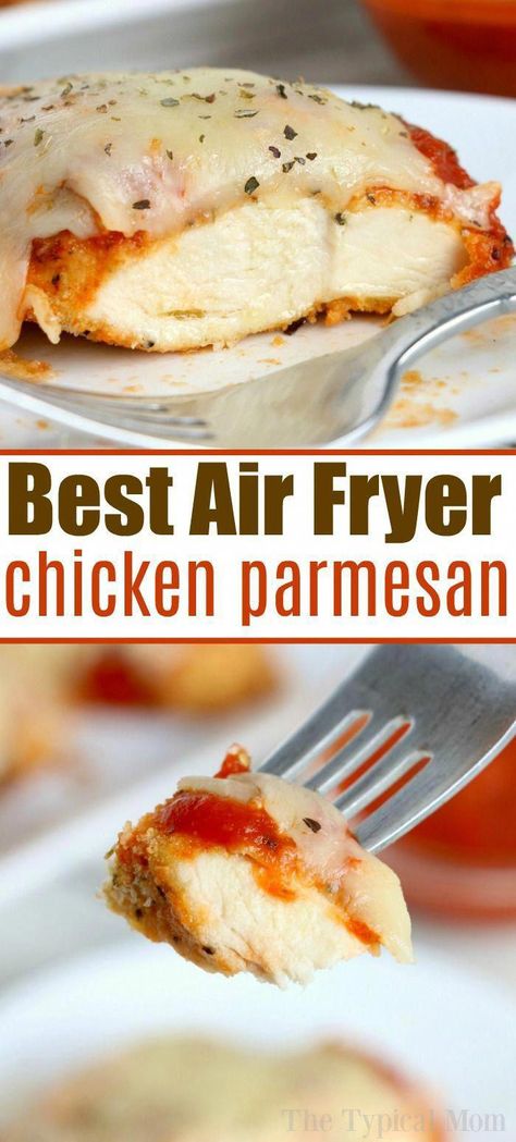 air fryer recipes easy #RecipesforAirFryers Air Fry Chicken Parmesan Recipe, Chicken Parm Air Fryer, Air Fryer Chicken Parm, Air Fryer Chicken Parmesan Recipe, Chicken Airfryer, Air Fryer Chicken Parmesan, New Air Fryer Recipes, The Best Air Fryer, Best Air Fryer