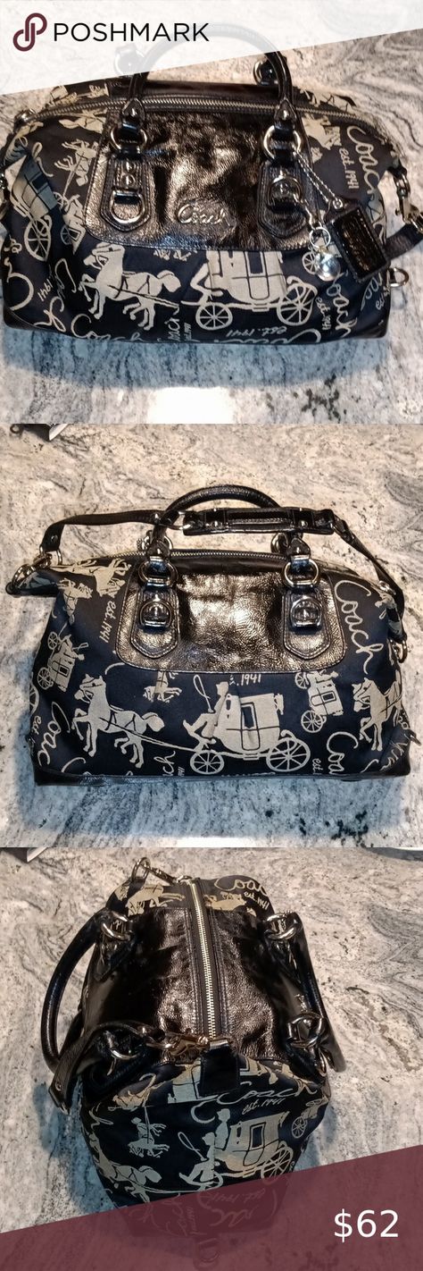 Coach Ashley horse and carriage satchel/tote