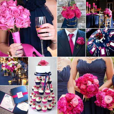 Fuchsia Wedding Colors, Navy Wedding Theme, Fuschia Wedding, South Africa Wedding, Magenta Wedding, Wedding Dresses Taffeta, Africa Wedding, Fuchsia Wedding, Hot Pink Weddings