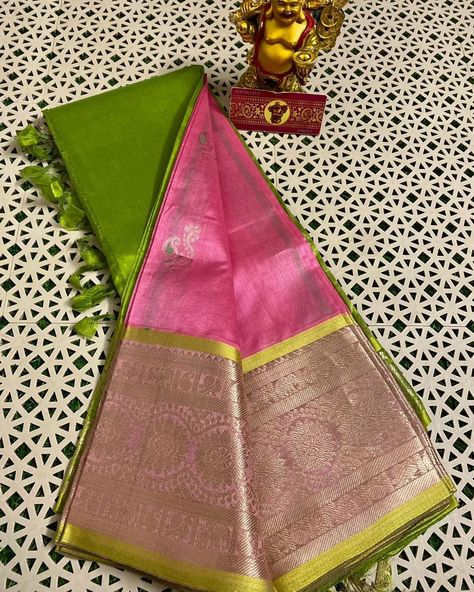 *MANGALGIRI COLLECTION* ❤️ _*MANGALGIRI SAREES IS DECORATED WITH BEAUTIFUL DESIGNS,THAT ARE DONE IN A VERY DISTINCTIVE WAY.*_❤️ 💃 *A TRADITIONAL TOUCH IS GIVEN BY INCORPORATING SKILLED ART AND IS DESIGNED IN HUES OF COLOURS* 💃 *These Mangalgiri Kuppadam Pattu Sarees Which are Purely Hand Woven With Natural Silks* 💃 *Saree Designed in Zari Woven Kanchi Borders with Zari Motiffs All over* 💃 *Contrast Distinct Weaved Royal embellished Pallu nd Contrast Blouse* 💃 ~*PRICE:4000+$* Traditional Silk Thread Saree With Pallu, Mangalgiri Pattu Sarees With Blouse, Mangalgiri Pattu Sarees, Venkatagiri Pattu Sarees, Pink Tussar Silk Saree With Pallu Detail, Pure Venkatagiri Pattu Sarees With Price, Kuppadam Pattu Sarees, Contrast Blouse, Blouse Price