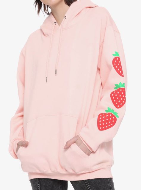 Lovecore Aesthetic Outfit, Kawaii Jacket, Strawberry Outfit, Milk Strawberry, Sanrio Fashion, Hoodie Images, Kawaii Sweatshirt, Outfit Hoodie, Girls Hoodie