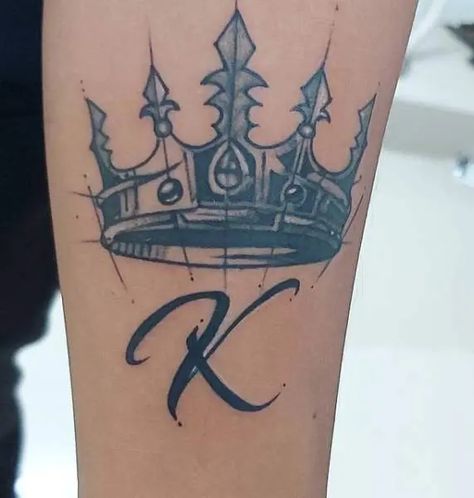 K K Tattoo, Kd Tattoo, K Letter Tattoo, Letter K Tattoo, Small Crown Tattoo, Tattoos 2024, K Letter, Letters Printable, Easy Cartoon