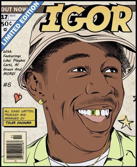 Tyler The Creator Wallpaper, Flower Boy, Comic Poster, Music Poster Design, Vintage Poster Design, Dope Cartoon Art, Picture Collage Wall, Retro Comic, Comic Book Covers