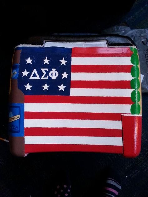 American Flag Fraternity Cooler | The Cooler Connection on Pinterest Delta Sigma Phi Cooler, Frat Formal Coolers, Formal Coolers, Cooler Connection, Frat Formal, Fraternity Cooler, Delta Sigma Phi, Fraternity Coolers, Cooler Ideas