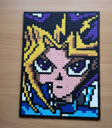 Kristian Fjær on Instagram: “Yugi from yu-gi-oh. Around 2200 beads! Made mid 2019 #yugioh #yugioh5ds #yugi #yugiohcards #artkal #artkalbeads #art #artwork #perlerbeads…” Yu Gi Oh Crochet, Yugioh Cross Stitch, Yu Gi Oh Perler Beads, Crochet Yugioh, Yugioh Perler Beads, Yugioh Pixel Art, Build Inspiration, Art Pixel, Diy Perler Bead Crafts