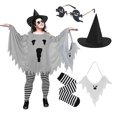 Eurzom Halloween Ghost Costume Women Ghost Costume Accessories Kit Adult Long Sleeve Wing for Cosplay Party Ghost Costume Women, Halloween Ghost Costume, Ghost Bag, Ghost Halloween Costume, Cape Costume, Ghost Costume, Costume Women, Horror Show, Ghost Design