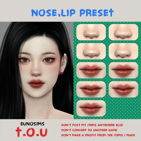 Sims4 Cc Skins, Ts4 Presets, Euno Sims, Body Presets, Los Sims 4 Mods, Sims 4 Cc Eyes, The Sims 4 Skin, Makeup Cc, Sims 4 Anime