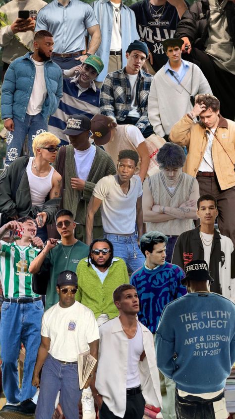 #mensfashion #moodboards #modernvintage #fashion #spring #fall #fashioninspo #greenaesthetic #vintageaesthetic Current Aesthetic, Eclectic Grandpa, Guy Fits, 90s Men, Fall Fits, Fashion Spring, Mens Fashion Summer, Main Character, Character Designs