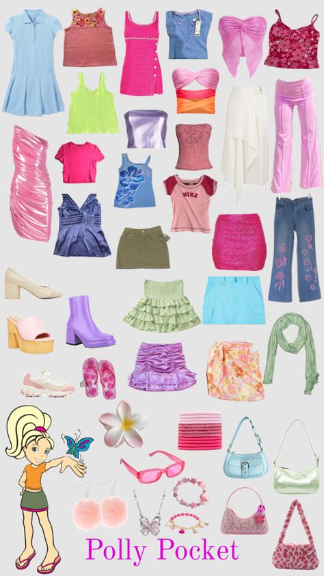 Polly Pocket Fashion, Polly Pocket Halloween Costume, Polly Pocket Outfit Ideas, Polly Pocket Cartoon, Polly Pocket Outfits, Polly Pocket Aesthetic Outfits, Polly Pocket Costume, Polly Pocket Aesthetic, Polly Pocket Party