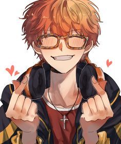 tINY HEARTS ITS SO CUTE Seven Mystic Messenger, Luciel Choi, Mystic Messenger Game, Mystic Messenger Characters, Messenger Games, Saeyoung Choi, Mystic Messenger Fanart, Mystic Messenger Memes, Mystic Messenger 707