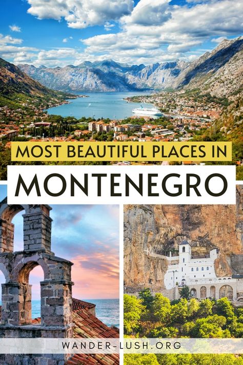 UNESCO Old Towns, white-sand beaches, river canyons, mountain peaks, and the largest lake in the Balkans – the tiny nation of Montenegro has it all. Plan the perfect road trip itinerary with this list of the 12 most beautiful places in Montenegro. #Montenegro #Balkans #Europe | Where to go in Montenegro | Things to do in Montenegro #Kotor #Budva #Rijeka #SkadarLake #Durmitor | Balkans travel guide | Montenegro travel | travel Montenegro Montenegro Honeymoon, Montenegro Beaches, Montenegro Vacation, Montenegro Roadtrip, Montenegro Itinerary, Travel Montenegro, Balkan Travel, Montenegro Kotor, Budva Montenegro