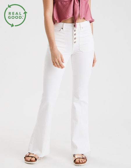 f670ef5d2d6bdf8f29450a970494dd64desc51957338ri White Flare Jeans Outfit, Flared Jeans Outfit Fall, Best Petite Jeans, Flare Jeans Outfit, White Flared Jeans, Jeans Outfit Fall, High Waisted Flare Jeans, High Waisted Flares, Petite Jeans