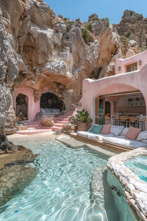 Beach House Greece, Crazy Houses, Earthship Home, Luxury Beach House, Dream Life House, Dream Beach Houses, Unusual Homes, Relaxing Places, Ocean Pictures