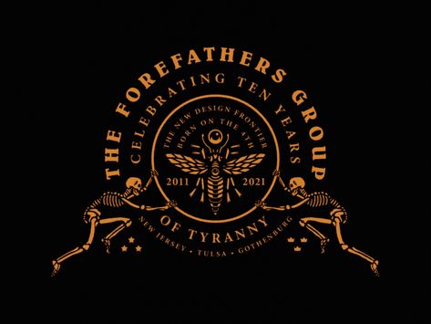 Forefathers 10 Year Anniversary by The Forefathers Group on Dribbble Academia Graphic Design, Nonprofit Annual Report Design, 9 Year Anniversary, Annual Report Design, Directory Design, Retro Logos, Great Logos, Logo Creation, 10 Year Anniversary