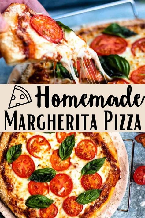 This homemade Margherita Pizza Recipe is a fantastic dish to make at home, and especially fun to make with kids! You only need a few ingredients to make this Italian speciality. Keep reading for tips and tricks of how to make homemade pizza sauce and also how to level up your crust! Homemade Margherita Pizza, Margherita Pizza Recipe, Pizza Vegetariana, Margarita Pizza, Pizza Topping, Best Homemade Pizza, Pizza Sauce Homemade, Pizza Recipes Easy, Pizza Margherita